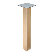 Houten meubelpoot met montageplaat