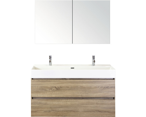Wastafelmeubel met wastafel en spiegelkast