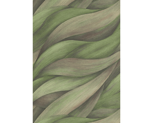 ERISMANN Vliesbehang 10257-07 Casual Chic abstract groen Behang met golvend bladerenpatroon