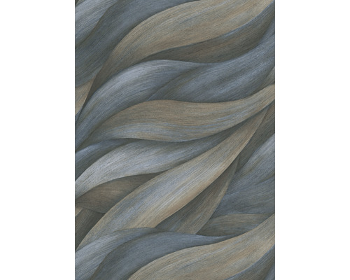 ERISMANN Vliesbehang 10257-08 Casual Chic abstract blauw Behang met golfpatroon in houtlook