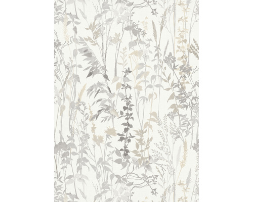 ERISMANN Vliesbehang 10258-14 Casual Chic planten crème Behang met bloemenpatroon en plantmotieven