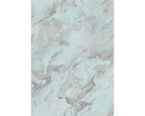 ERISMANN Vliesbehang 10318-18 Evolution marmer turquoise Behang met marmerpatroon