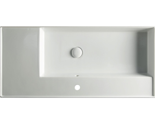 Keramische wastafel met opbergruimte