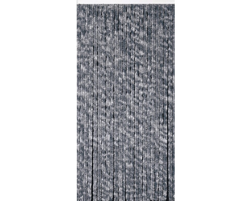 CONACORD Deurgordijn velours kattenstaarten zilver/grijs 90x200 cm