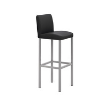 Barkruk met rugleuning en metalen frame