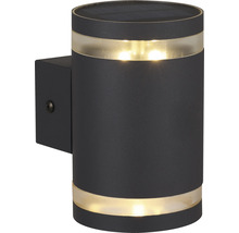 Solarlamp voor aan de wand van metaal met gouden accenten