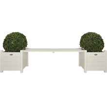 ESSCHERT’S GARDEN Plantenbakken met bank wit 188x40x40 cm