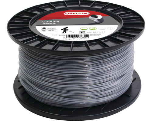 OREGON Trimmerdraad Techni Duoline Ø 280, 2,7 mm x 140 m Oregon Duoline trimmerdraad 2,4 mm x 180 m op spoel