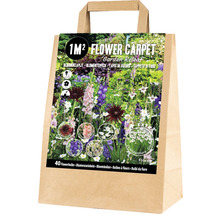 Bloembollenmix voor een vierkante meter bloembed in een papieren draagtas