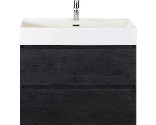 Wastafelmeubel met twee lades en kraan