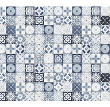 Tegelpatroon met bloem- en geometrische motieven