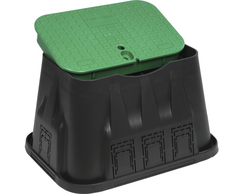 Klepdoos van kunststof met groen deksel