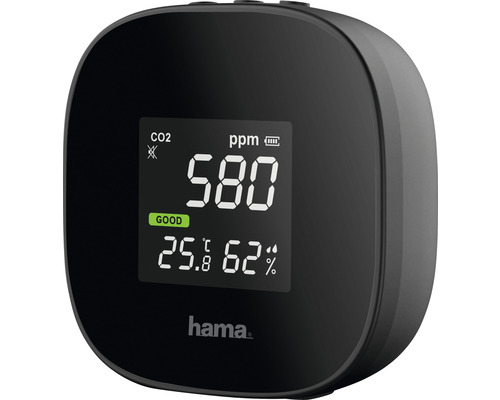 Hama CO2-meter voor het bewaken van de luchtkwaliteit