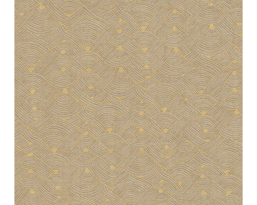 A.S. CRÉATION Vliesbehang 38742-2 Nara grafisch beige Behang met halfcirkelpatroon