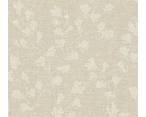 A.S. CRÉATION Vliesbehang 38747-4 Nara bladeren beige Bloemenbehang met plantenpatroon
