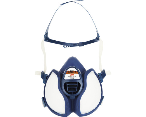 3M Mondmasker met geïntegreerde filters 4251+ A1P2 organische dampen, 1 stuk Ademhalingsmasker met filter