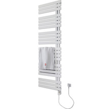 Witte elektrische handdoekradiator met handdoek