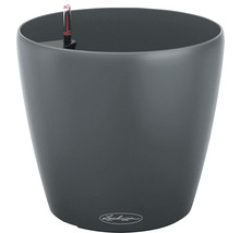 Donkergrijze plantenpot met waterniveau-indicator