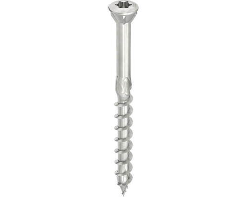 HECO Topix-Plus Glaslatschroef 3,5x50 mm platverzonken lenskop met freesribben Torx T10 deeldraad RVS A2, 200 stuks