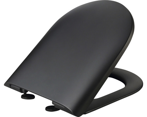 Zwarte toiletbril van kunststof