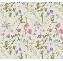 Behang met een bloemenpatroon van wilde bloemen