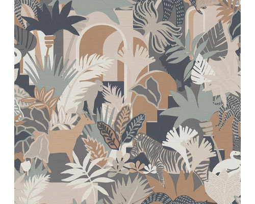 A.S. CRÉATION Vliesbehang 39096-4 Antigua jungle beige Decoratief behang met jungle motief met dieren en planten