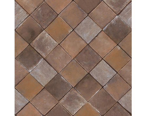 SUPERFRESCO EASY Vliesbehang 120557 Terra Tiles Vierkante terracotta vloertegels in diagonaal patroon gelegd