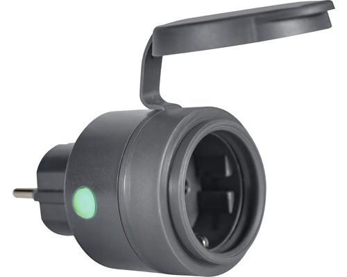 Stopcontactadapter met klapdeksel voor buiten