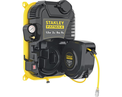 Stanley Fatmax compressor met 1,5 pk, 2 liter volume, 8 bar druk en 9 meter slang