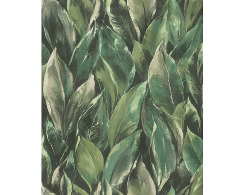 RASCH Vliesbehang 537345 Curiosity bladeren groen Behang met bladerenmotief