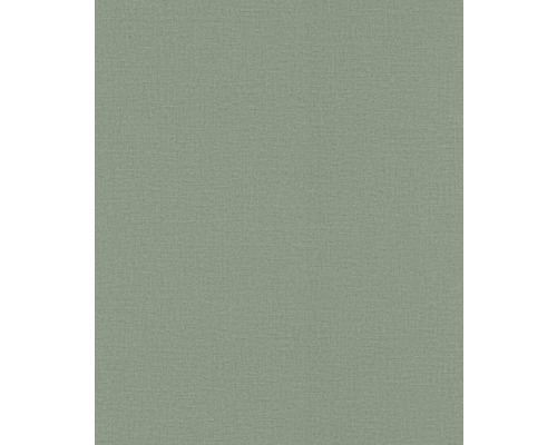 RASCH Vliesbehang 555936 Lirico effen groen Effen behang met stoffenlook