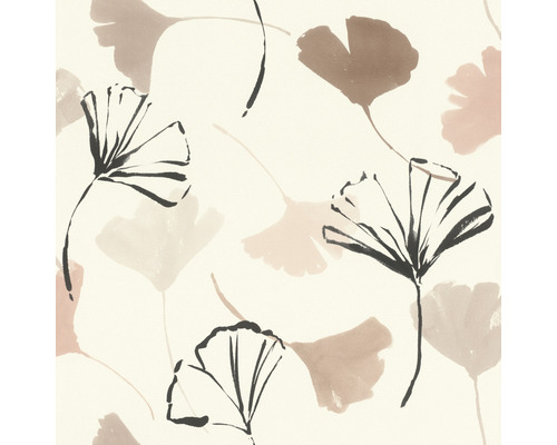 RASCH Vliesbehang 690118 Rhapsody bladeren crème Behang met ginkgo bladeren patroon