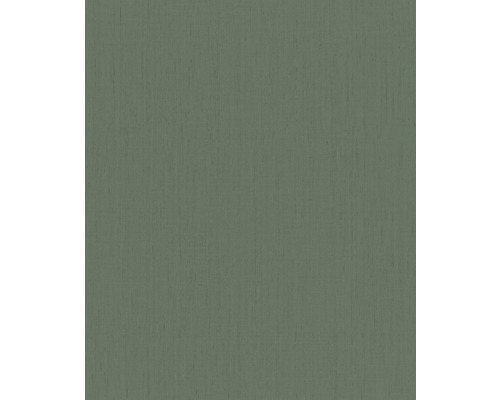 RASCH Vliesbehang 746143 Indian Style effen groen Behang met fijne textielstructuur