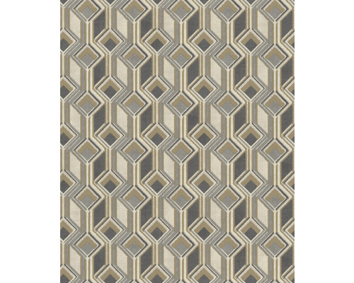RASCH Vliesbehang 746532 Indian Style grafisch blauw Behang met geometrisch ruitpatroon