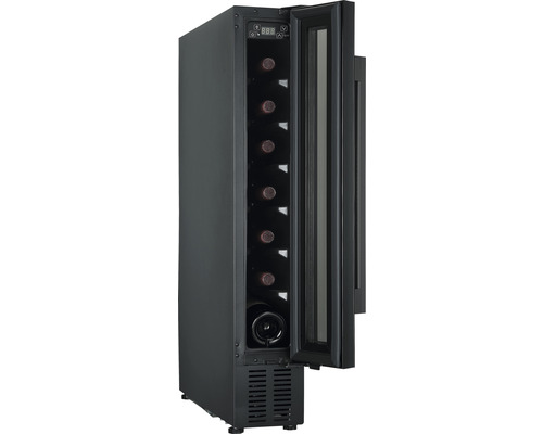 Wijnklimaatkast met glazen deur en flessen