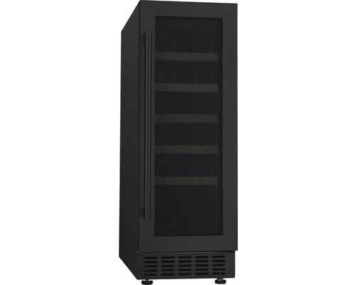 Vrijstaande wijnkoelkast met glazen deur en planken