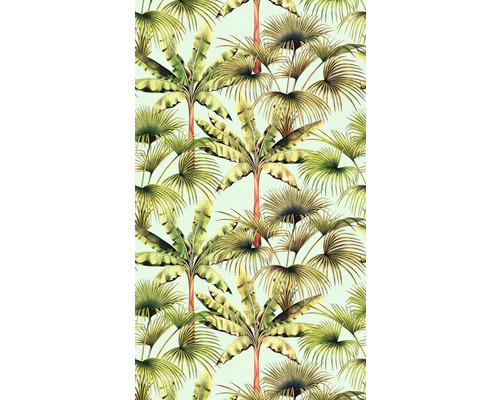 A.S. CRÉATION Fotobehang vlies 39183-1 Metropolitan Stories 3 jungle 159x280 cm Illustratie van bananenpalmen en waaierpalmen als behangpatroon