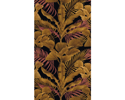 A.S. CRÉATION Fotobehang vlies 39185-3 Metropolitan Stories 3 jungle 159x280 cm Behang met plantenpatroon en donkere achtergrond