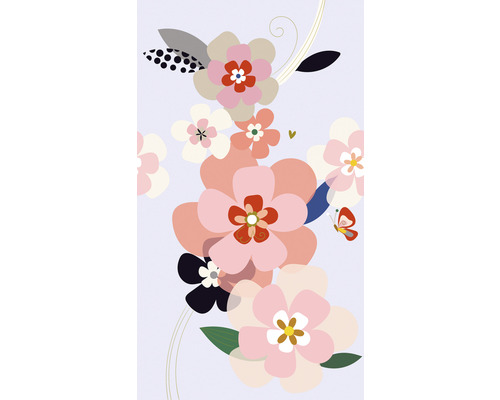 A.S. Création Fotobehang betonwand - Livingwalls wandbehang grijs - bloemen behang op 2,80 m x 1,59 m - behang woonkamer modern