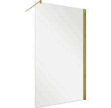 Glazen douchewand met stabilisatiestang