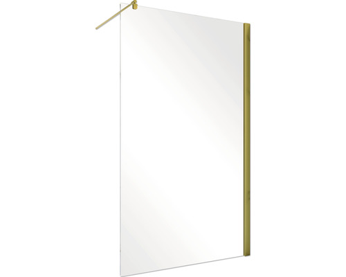 Glazen douchewand met steunstang