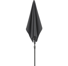 Gesloten grijze parasol met mast