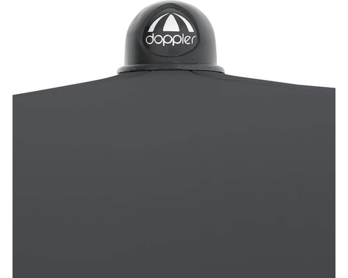 Doppler Logo op een parasol