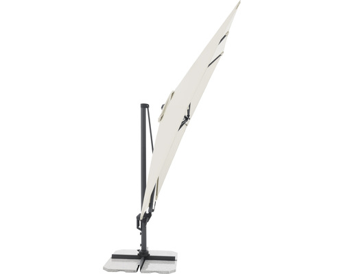 Zijwaartse parasol met voet