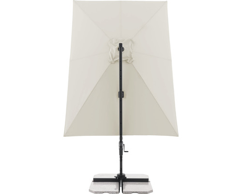 Vierkante parasol met voet voor buiten