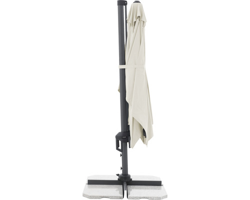 Gesloten, draaibare tuinzonscherm met voet