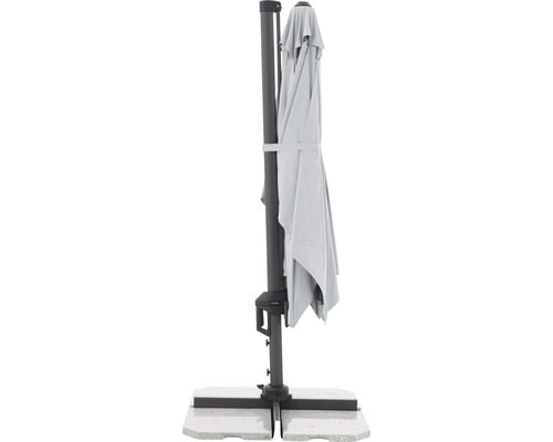 Gesloten tuinzweefparasol met voet