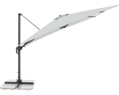 Vrijhangende parasol met voet voor de tuin