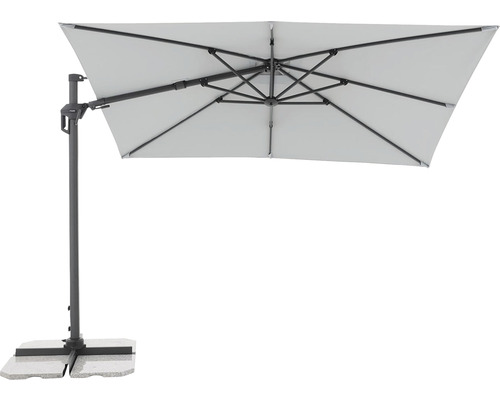 Rechthoekige parasol met voet