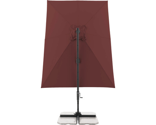 Rechthoekige tuinzonne parasol met voet